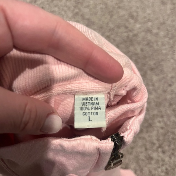 Women's Large Pebble Beach Pink Quarter Zip - Picture 5 of 5